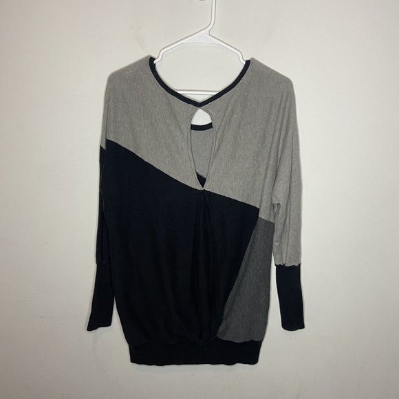 Adidas Originals CB Knit Sweater Women XS Gray Black Oversized Pullover Key Hole - Picture 2 of 8